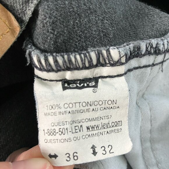 Vintage Levi’s Jeans Mens 36x32 Black 5061903190 Straight Leg Orange Tab Canada - Picture 7 of 10